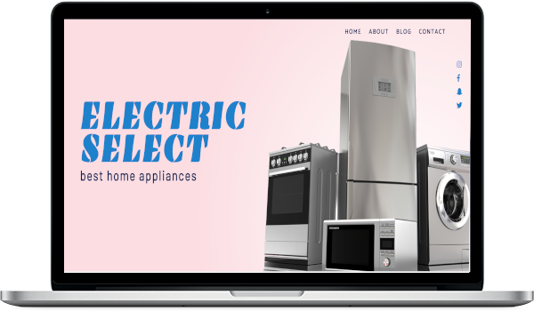 An image of website called Electric Selectors 